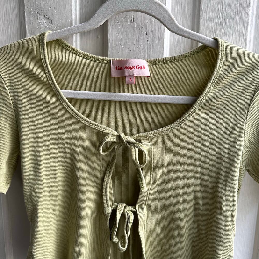 Lisa Says Gah Mia Lounge Top Sage Green - Picture 3 of 7